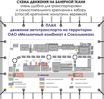 Схема движения (тип c, 1х1 метр, банер) - Охрана труда на строительных площадках - Схемы движения - Магазин охраны труда ИЗО Стиль